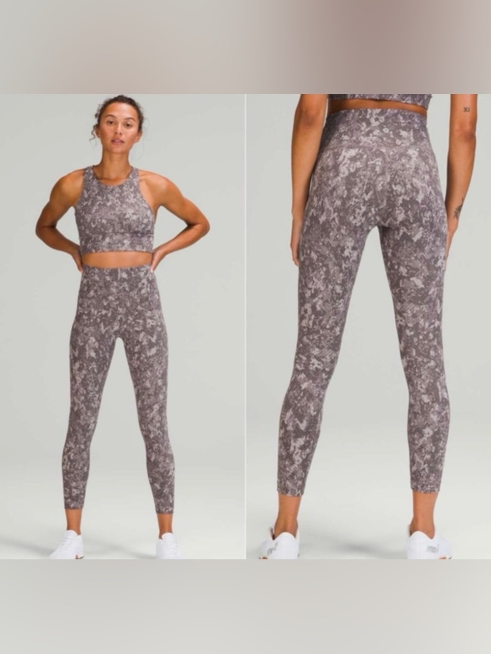 Lululemon Wunder Train HR Tight 25" Hideaway Camo Lunar Rock Multi Size 0 NWOT